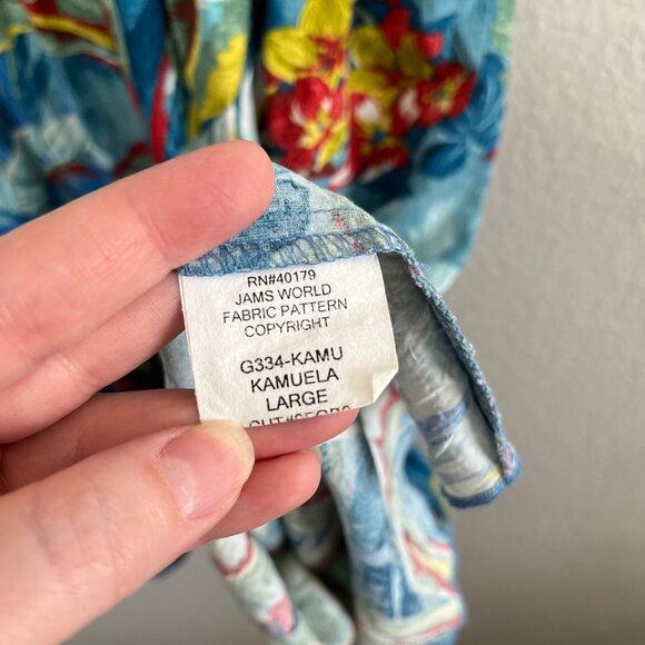 Jams World Lil People Hawaiian Dress Tropical Floral Print Size L - Picture 9 of 10